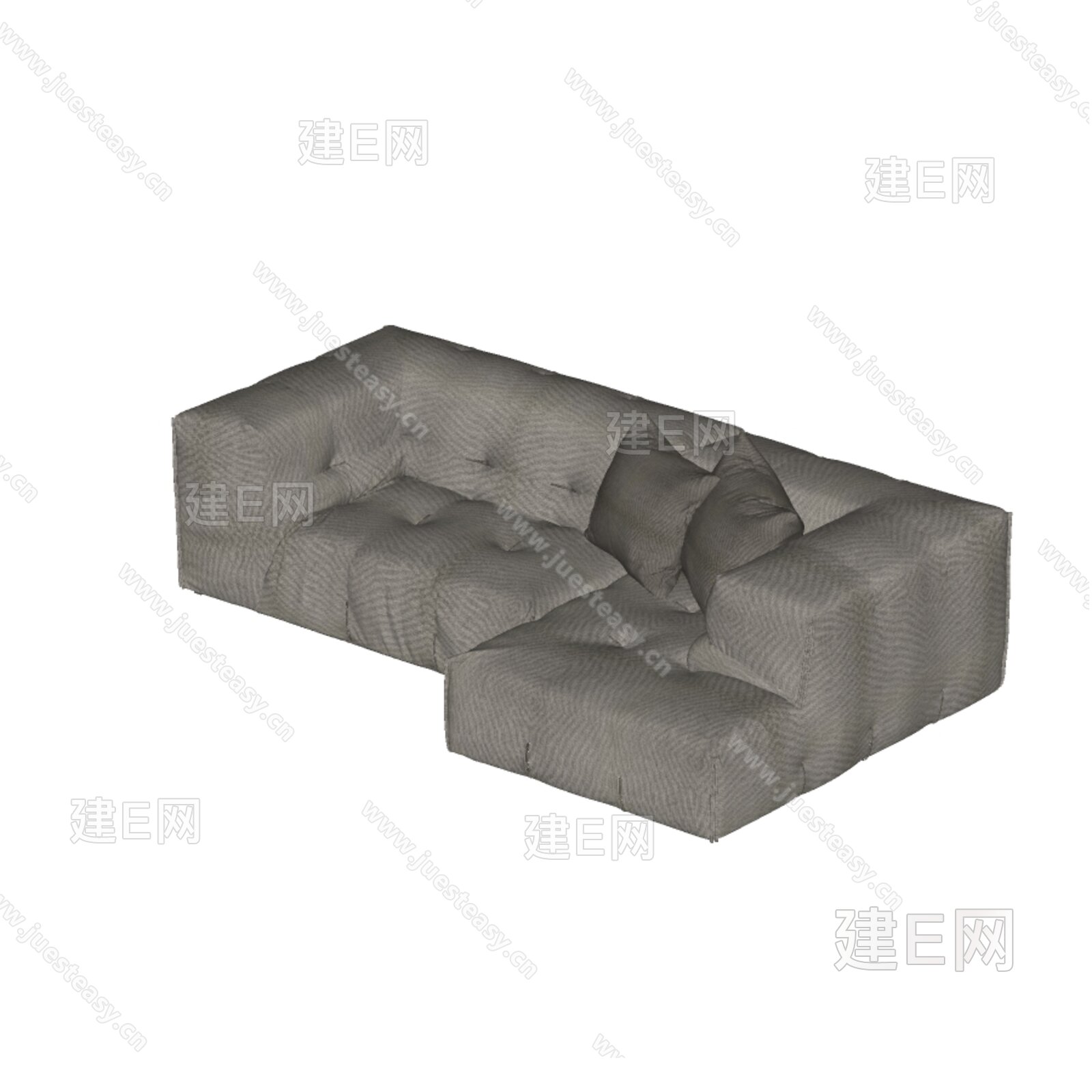 B&B ltalia Tufty 现代多人沙发 布艺模型SU模型下载[ID:109400868]_建e网su模型