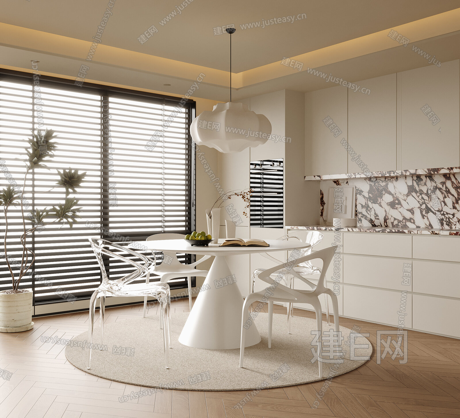 【现代餐厅3d模型】建E网_现代餐厅3d模型下载[ID:103373375]_打造3d现代餐厅模型免费下载平台