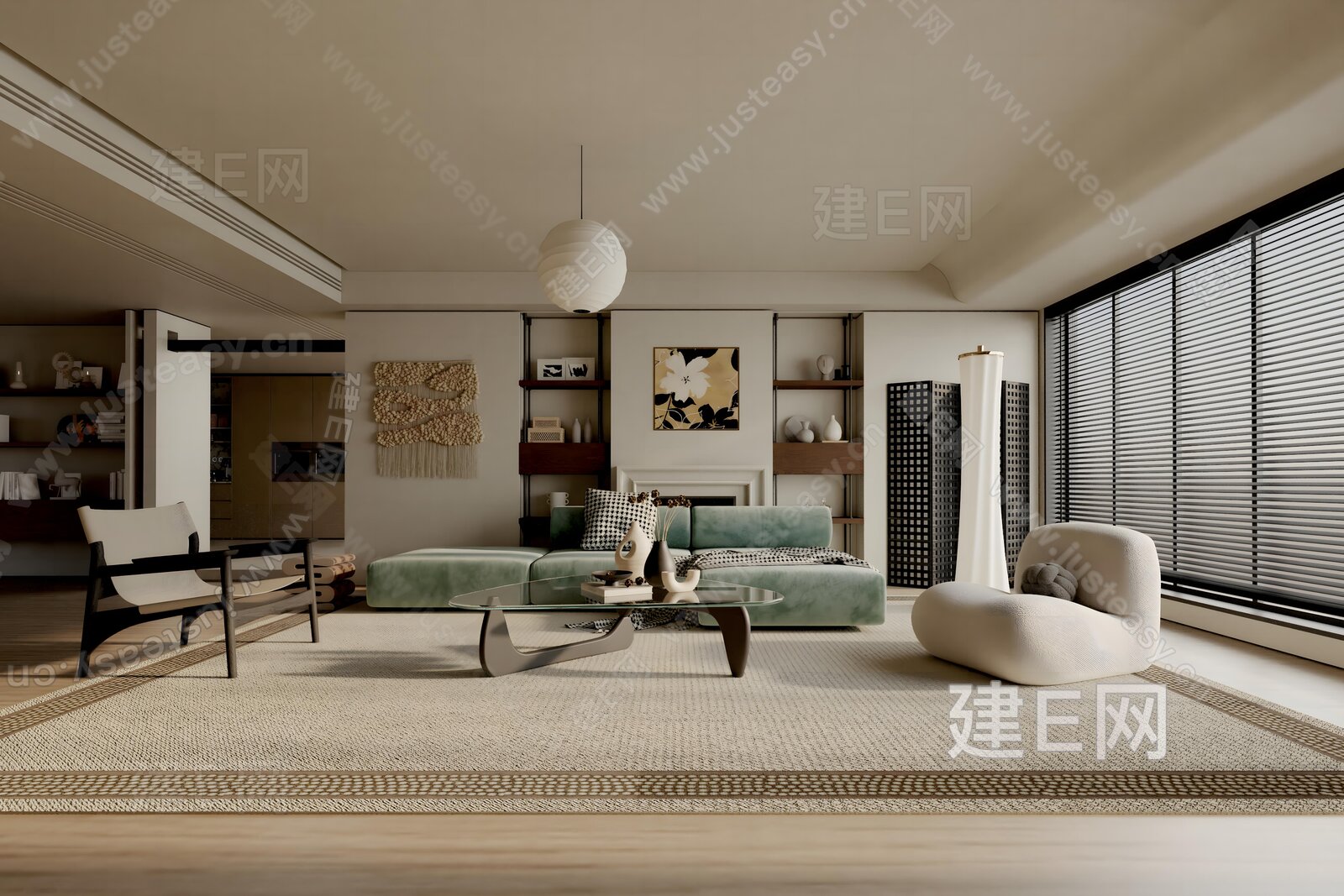 【现代客厅3d模型】建e网_现代客厅3d模型下载[ID:114055705]_打造3d现代客厅模型免费下载平台