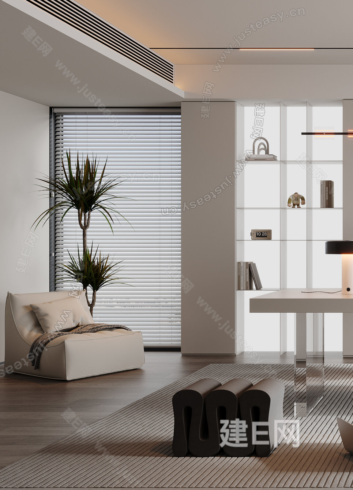 【现代书房3d模型】建E网_现代书房3d模型下载[ID:116677178]_打造3d现代书房模型免费下载平台