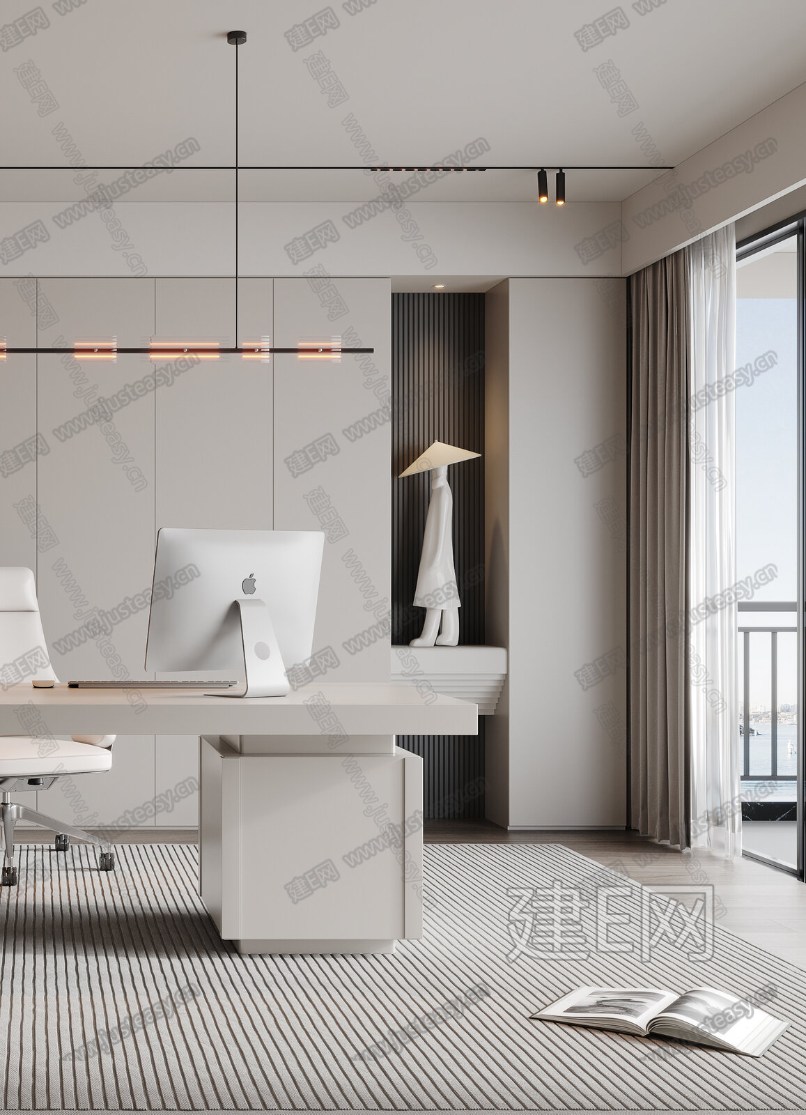 【现代书房3d模型】建E网_现代书房3d模型下载[ID:116677178]_打造3d现代书房模型免费下载平台