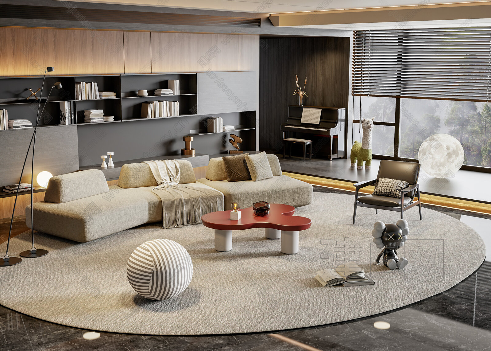 Minotti米洛提 现代客厅模型SU模型下载[ID:105730671]_建e网su模型