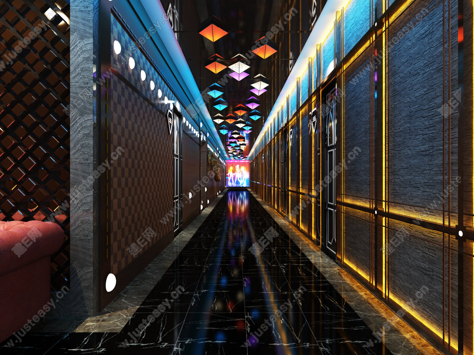 【ktv过道3d模型】建e网_ktv过道3d模型下载[ID:117135980]_打造3dktv过道模型免费下载平台