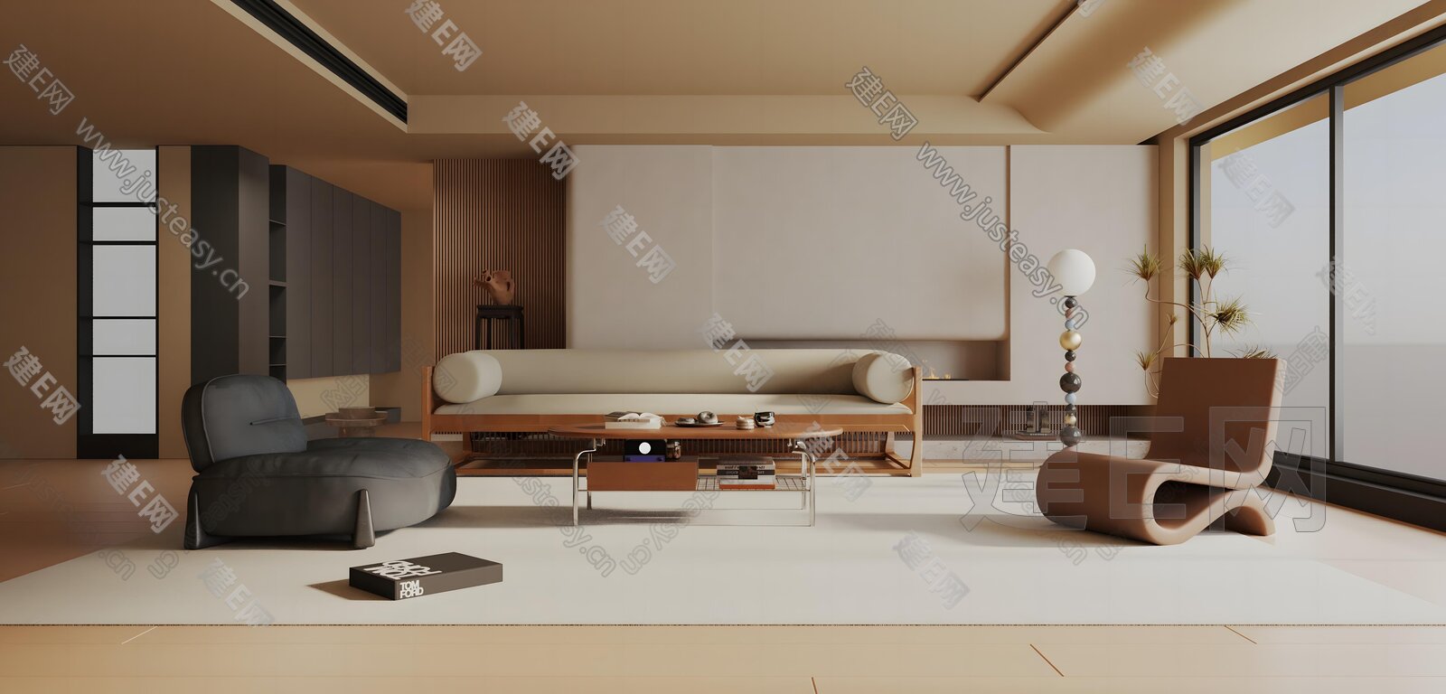 【现代客厅3d模型】建E网_现代客厅3d模型下载[ID:109337204]_打造3d现代客厅模型免费下载平台