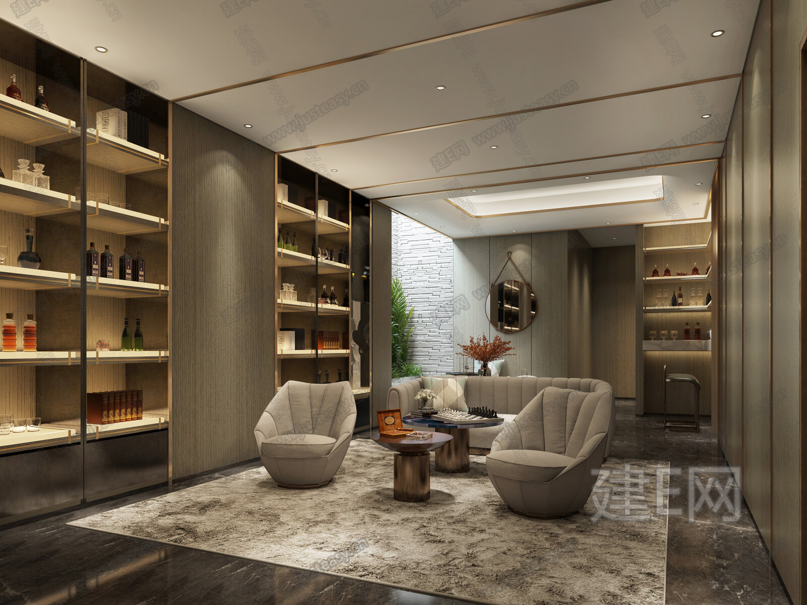 【现代茶室3d模型】建E网_现代茶室3d模型下载[ID:109599381]_打造3d现代茶室模型免费下载平台