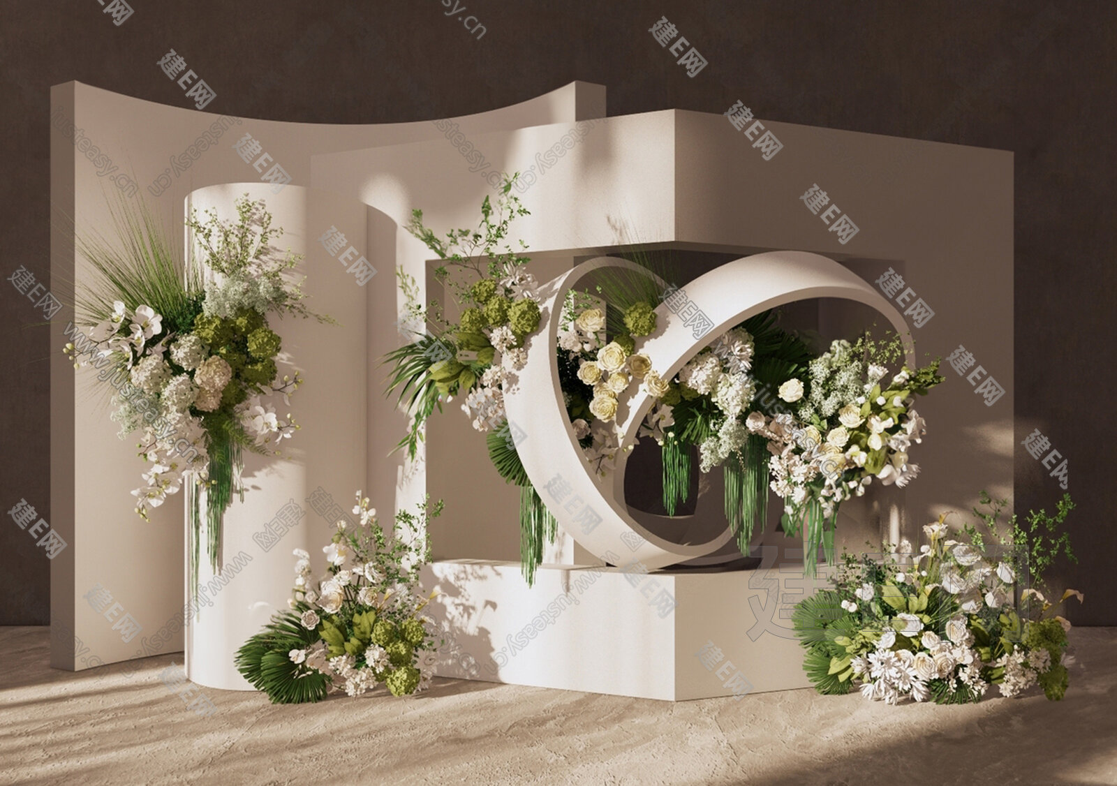 婚礼美陈 节日美陈3d模型下载[ID:110647880]_建e网3d模型
