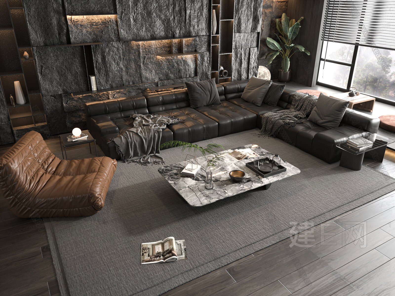 【意大利 Minotti 现代沙发茶几组合3d模型】建e网_意大利 Minotti 现代沙发茶几组合3d模型下载[ID:112417469 ...