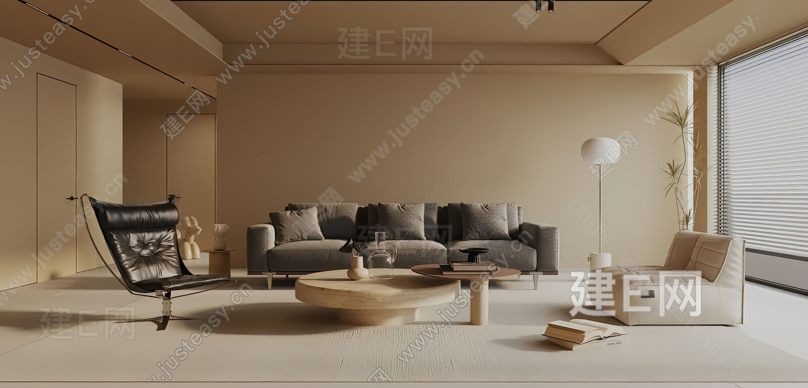【侘寂风客厅3d模型】建E网_侘寂风客厅3d模型下载[ID:106782056]_打造3d侘寂风客厅模型免费下载平台