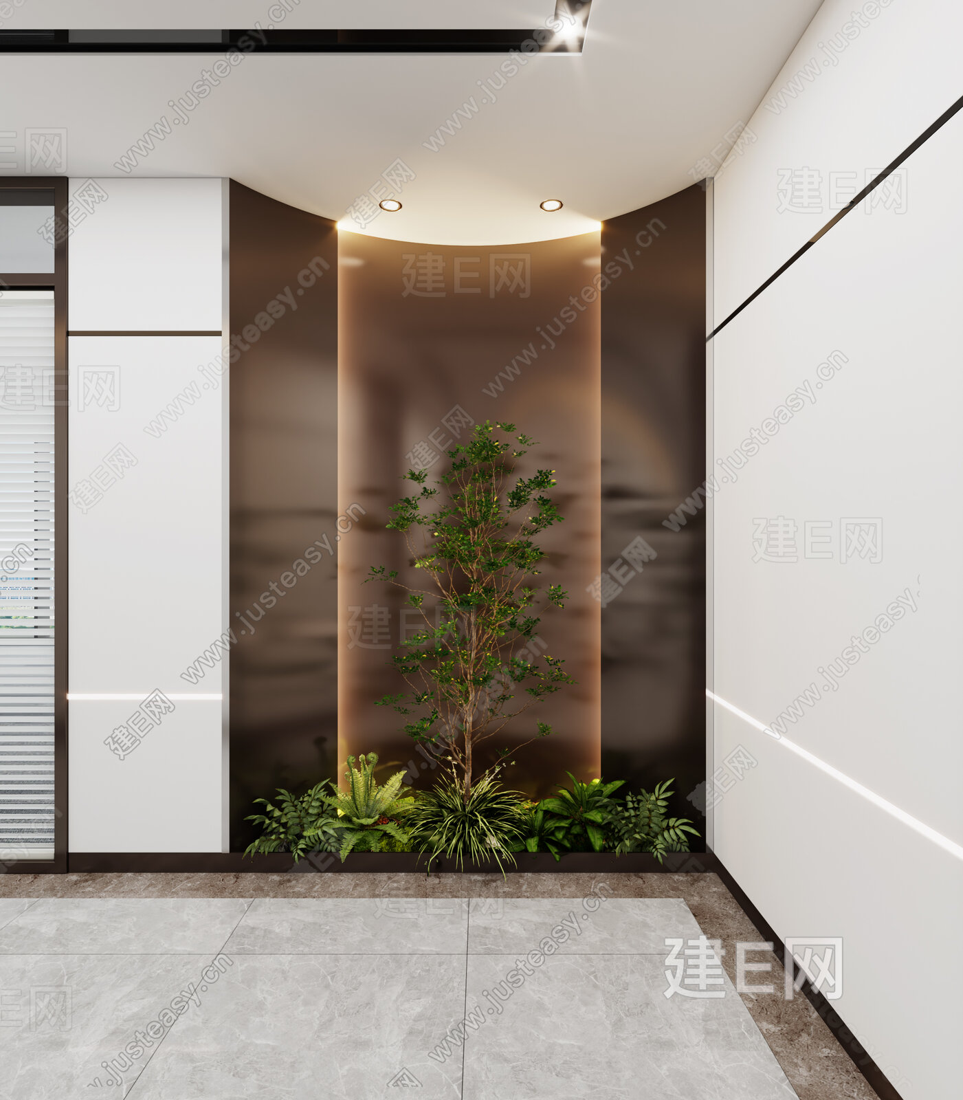 办公过道3d模型下载[ID:107896165]_建e网3d模型