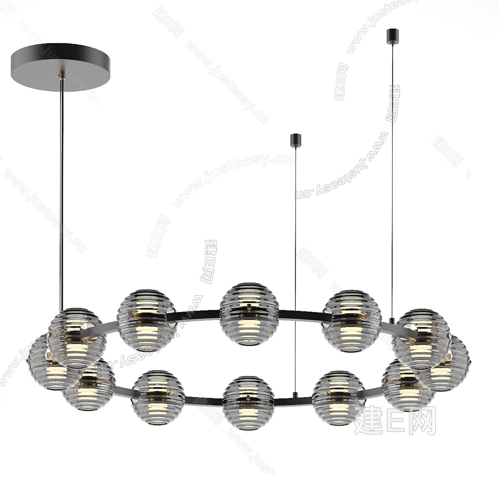 球形吊灯模型SU模型下载[ID:114643483]_建E室内设计网