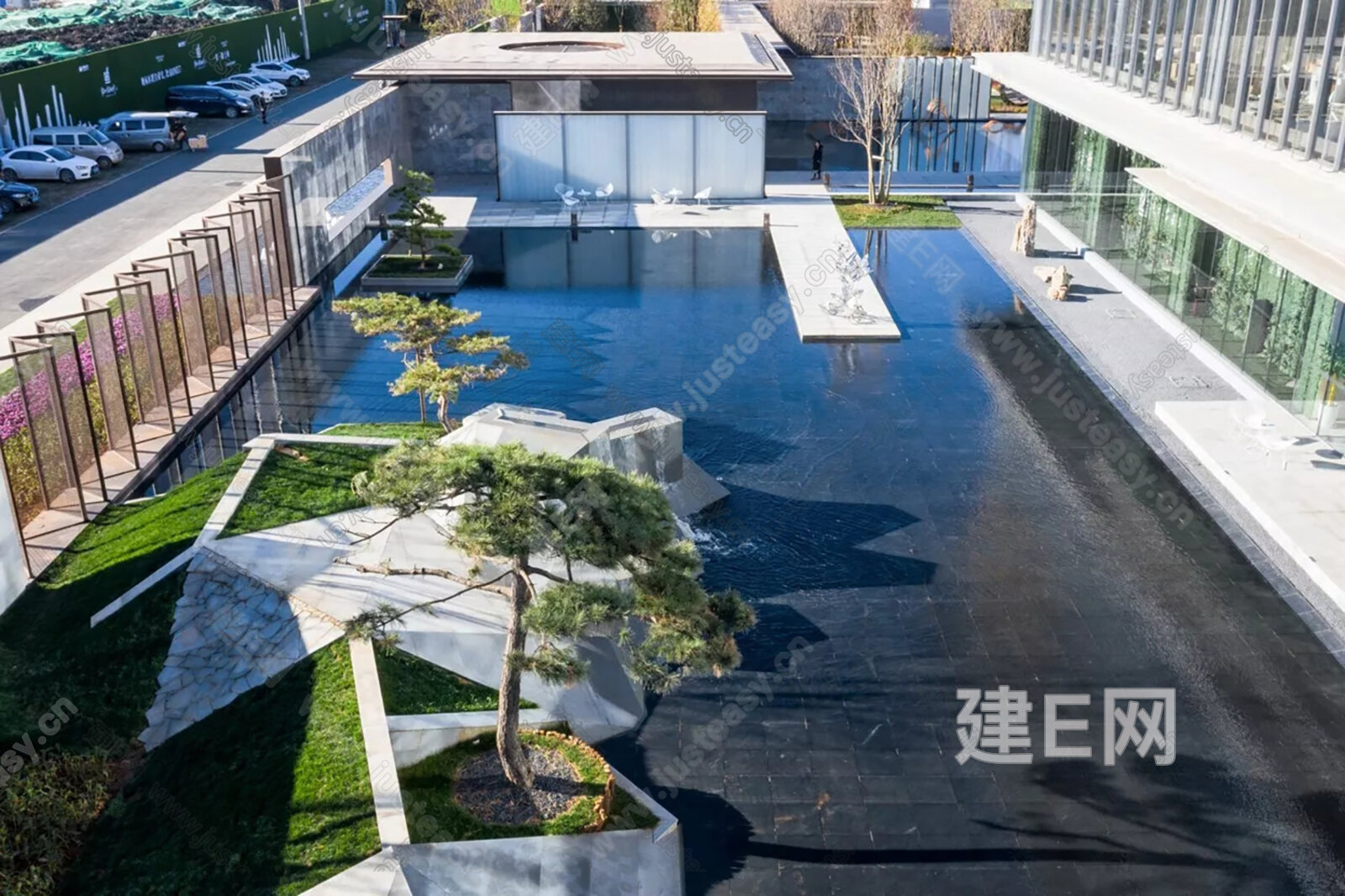 新中式示范区景观模型SU模型下载[ID:103830142]_建E室内设计网