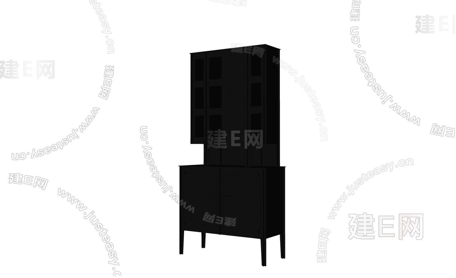 现代餐边柜模型SU模型下载[ID:104747694]_建E室内设计网