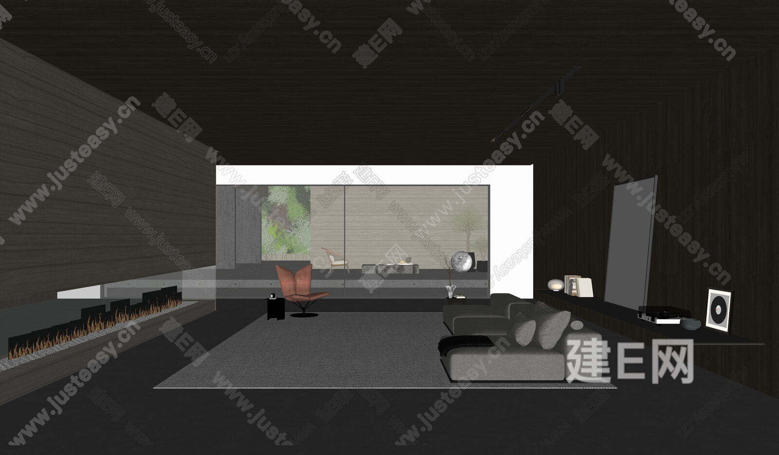 Minotti 米洛提 现代客厅模型SU模型下载[ID:113595113]_建e网su模型