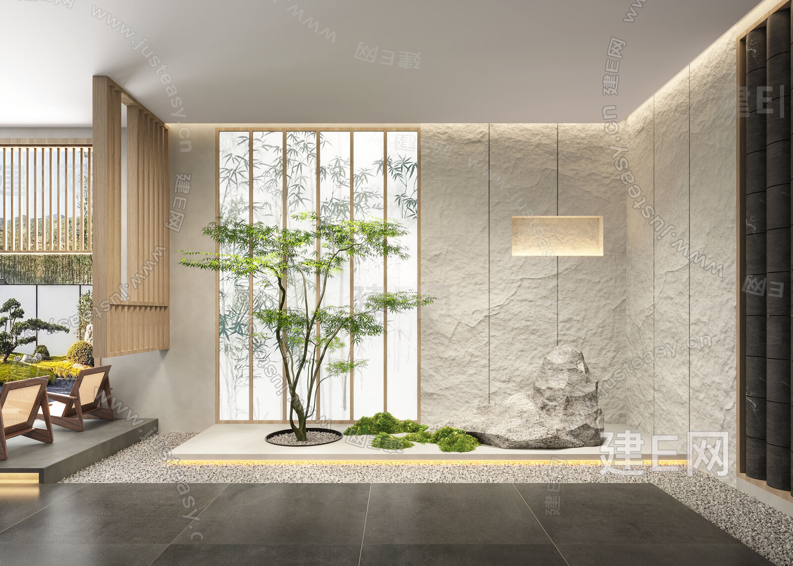 室内景观造景模型SU模型下载[ID:114315892]_建E室内设计网