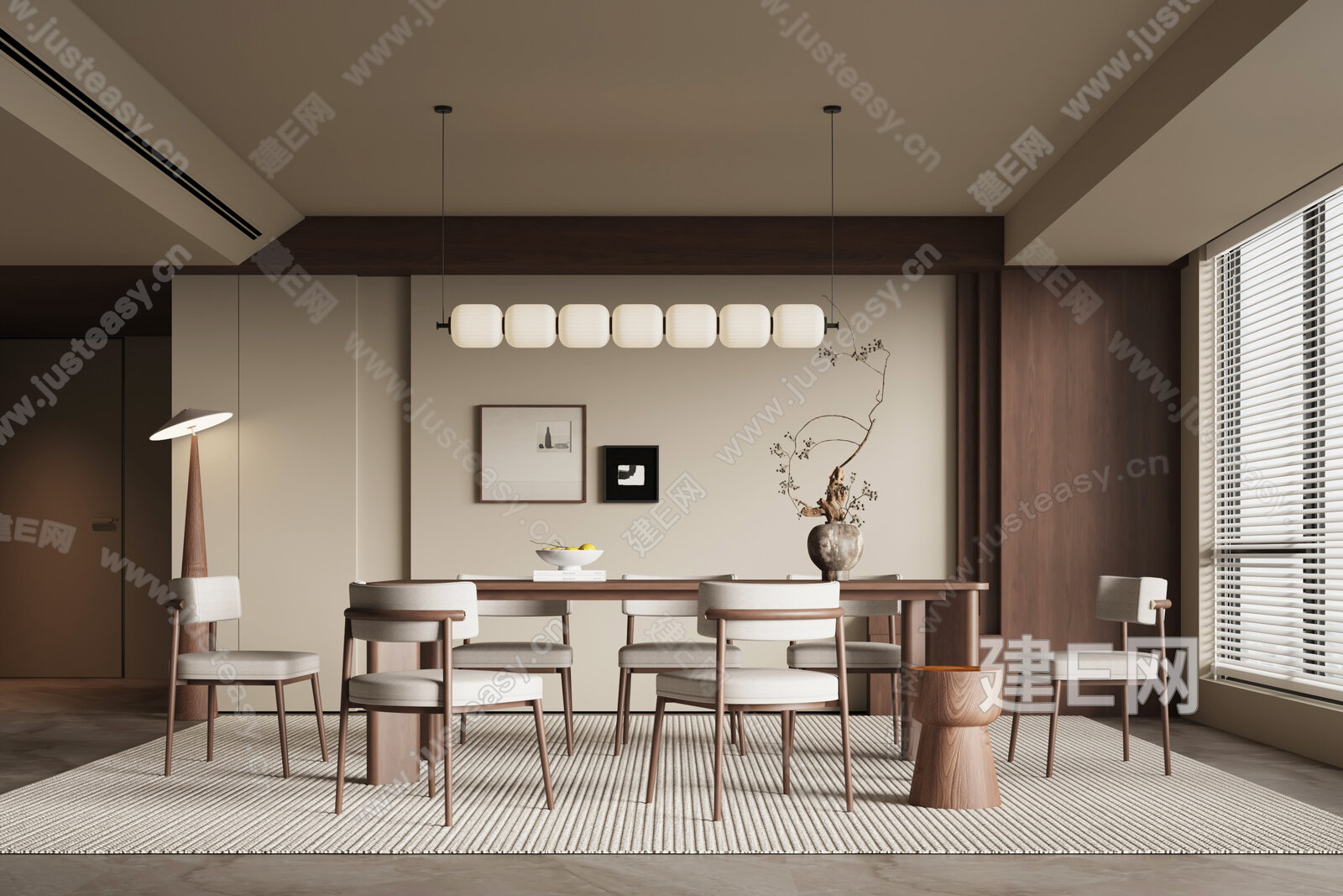 现代餐厅3d模型下载[ID:114318824]_建e网3d模型