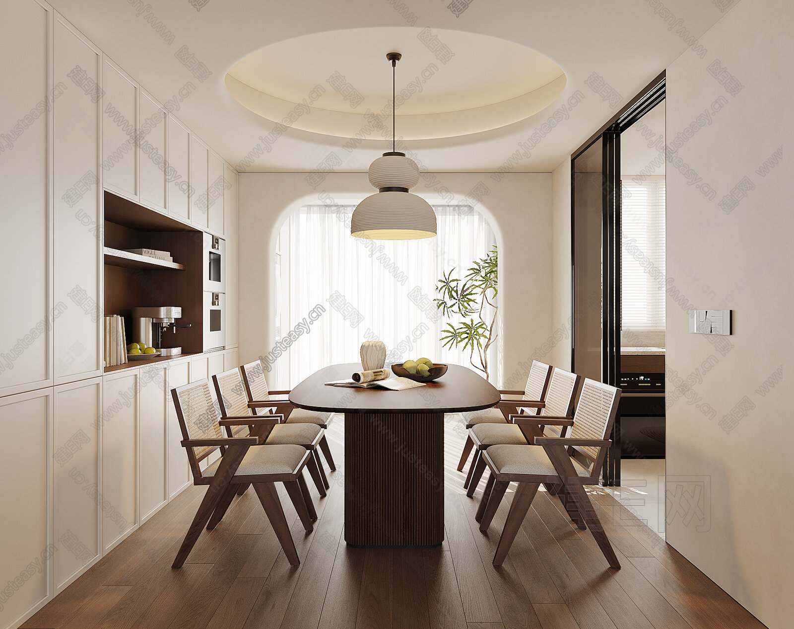 现代餐厅模型SU模型下载[ID:117265065]_建e网su模型
