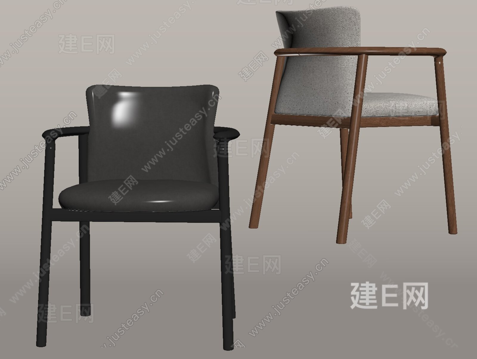 现代休闲椅模型SU模型下载[ID:117002773]_建E室内设计网