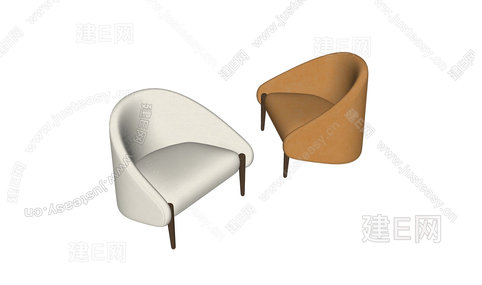RocheBobois 现代休闲椅模型SU模型下载[ID:109073078]_建E室内设计网