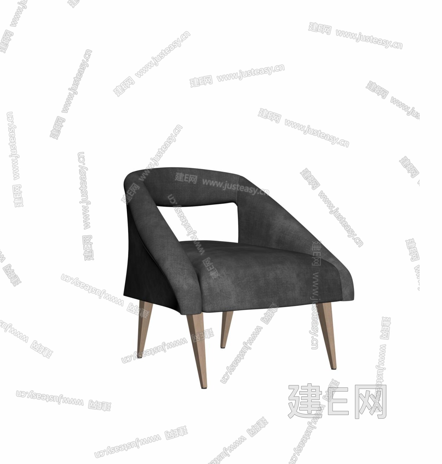 pertica 现代休闲椅模型SU模型下载[ID:110449257]_建E室内设计网