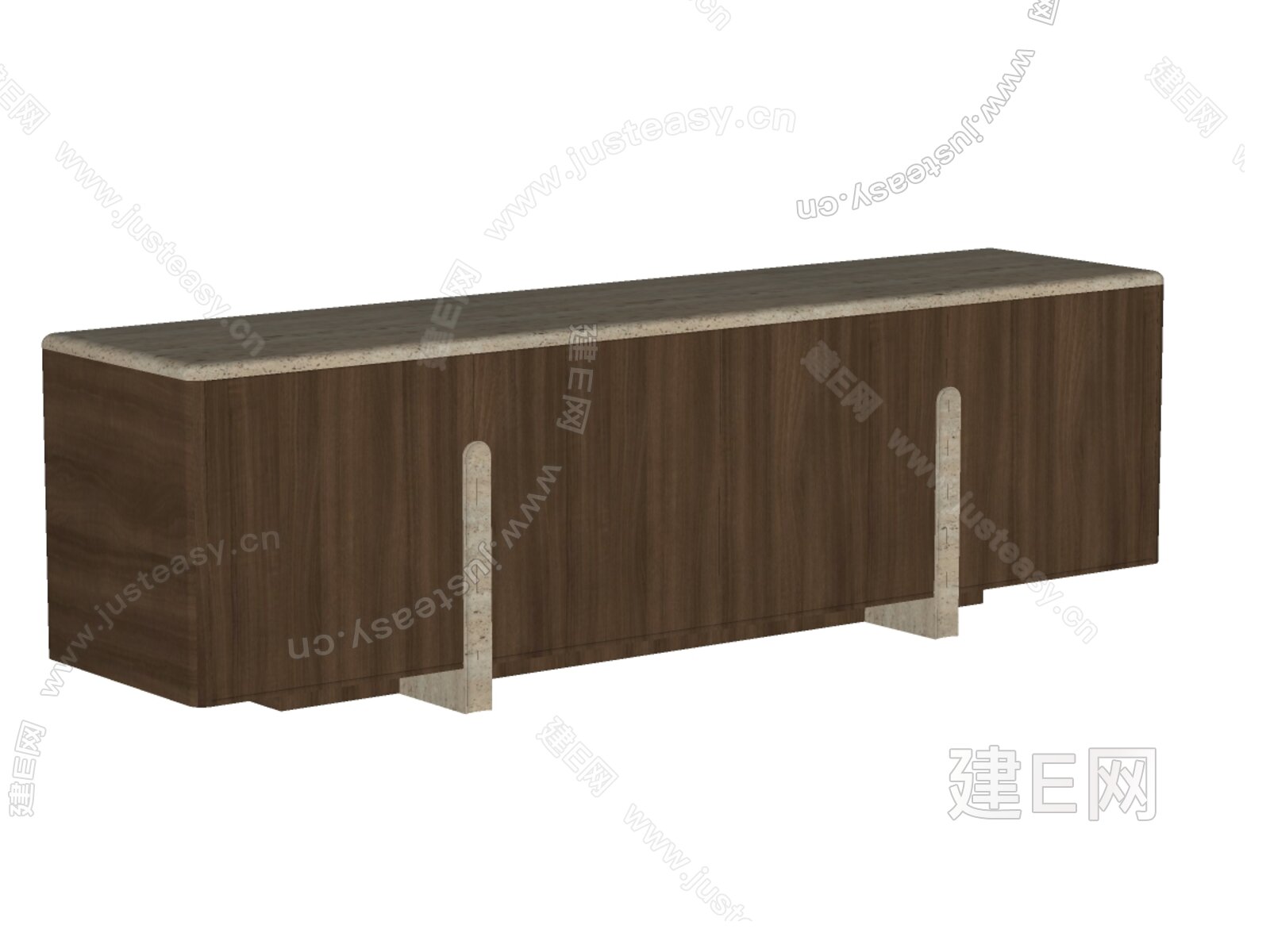 现代电视柜模型SU模型下载[ID:110908150]_建E室内设计网