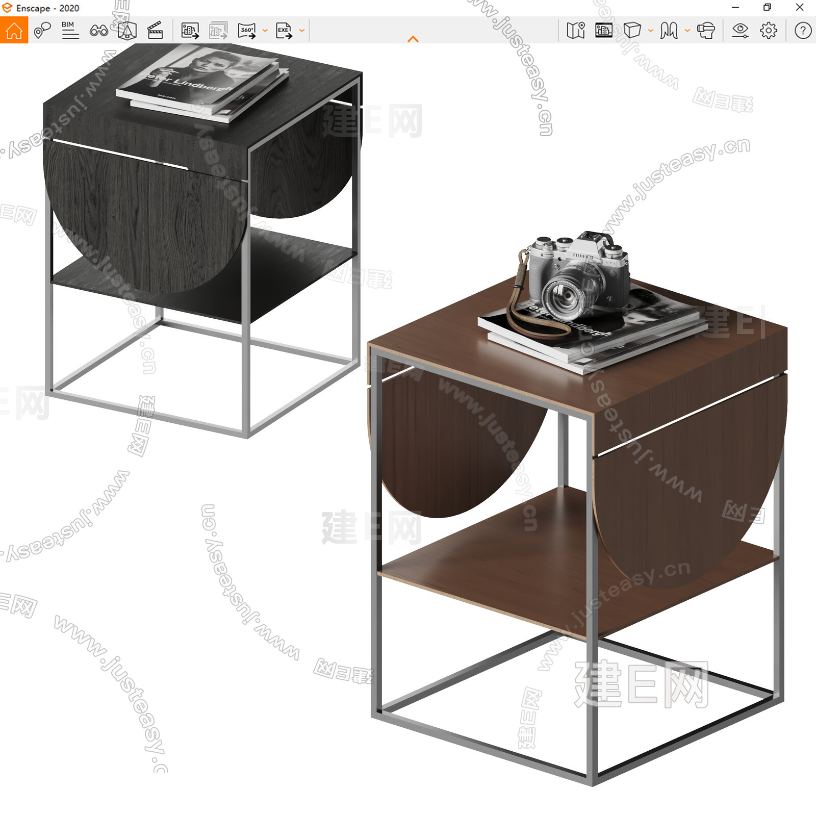 Side 现代边几模型SU模型下载[ID:112480809]_建E室内设计网