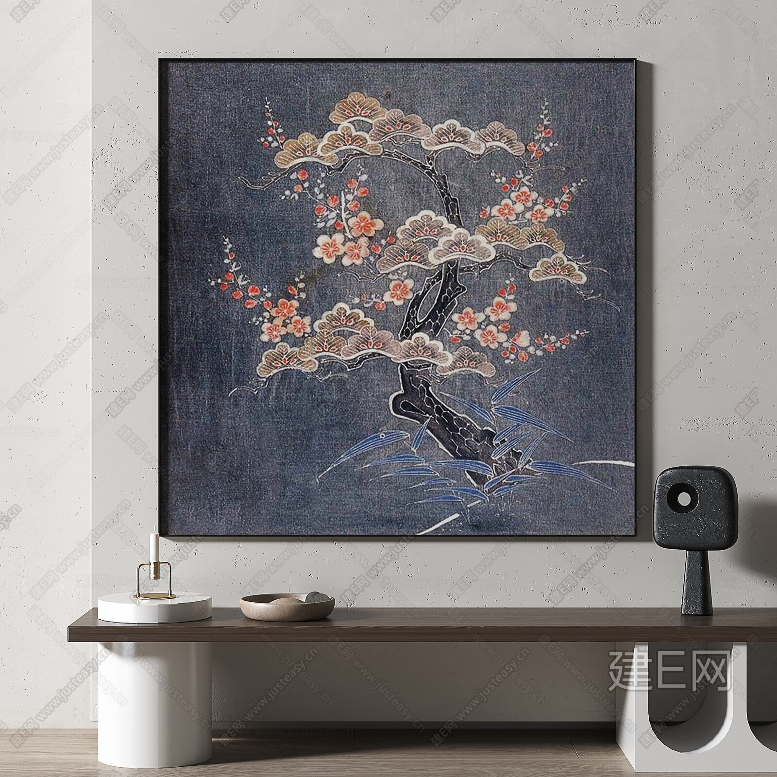 【现代中古装饰画3d模型】建E网_现代中古装饰画3d模型下载[ID:108092616]_打造3d现代中古装饰画模型免费下载平台