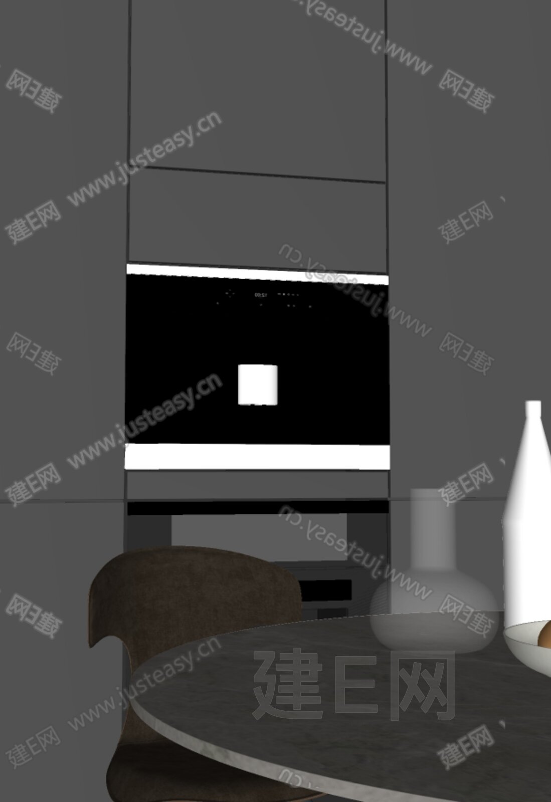 李玮珉 现代轻奢餐厅模型SU模型下载[ID:105993682]_建e网su模型