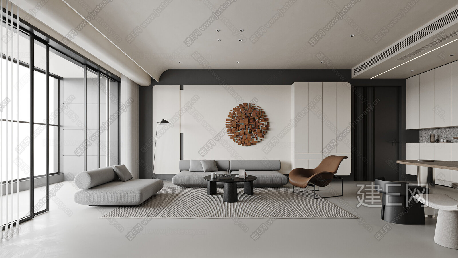 【现代客厅3d模型】建e网_现代客厅3d模型下载[ID:101407795]_打造3d现代客厅模型免费下载平台