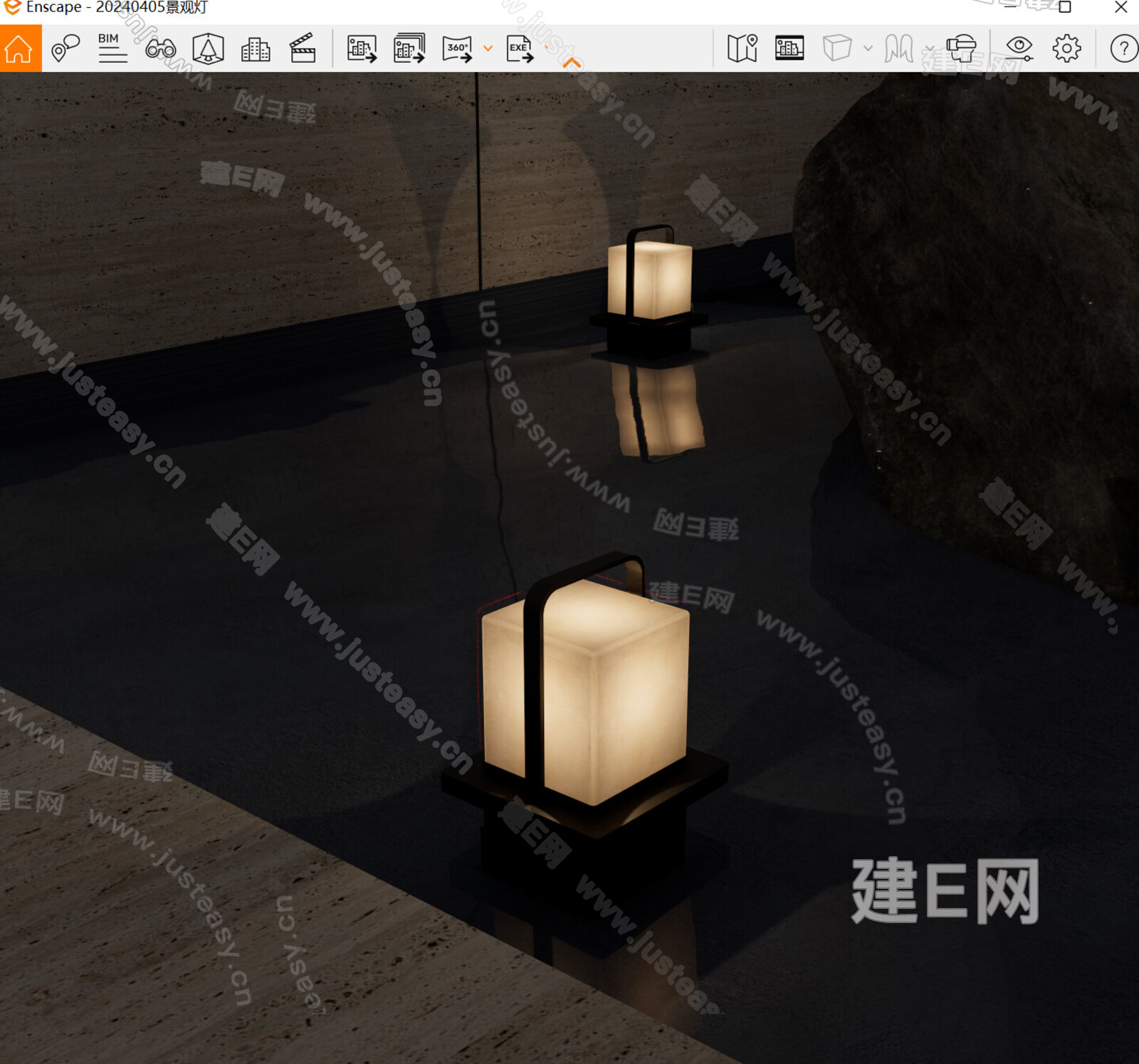 现代景观灯 地灯模型SU模型下载[ID:102192509]_建e网su模型