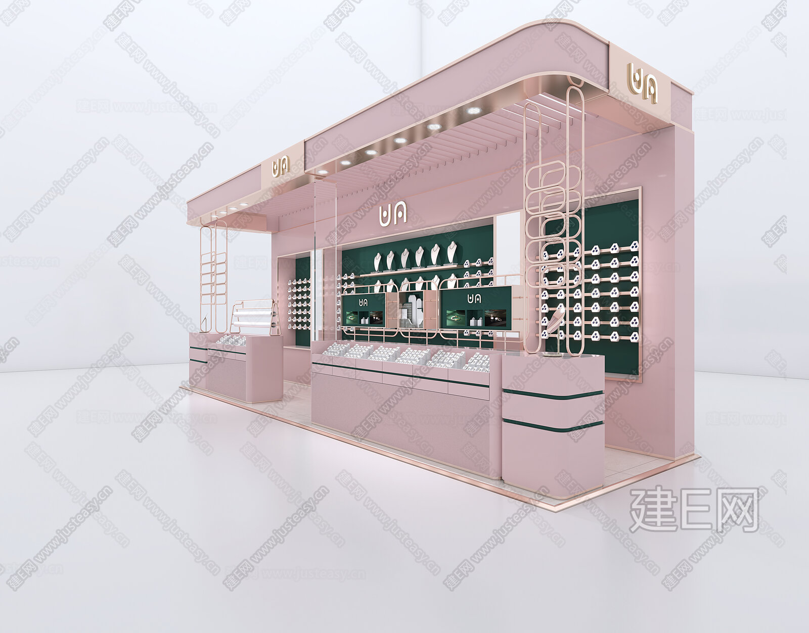 现代轻奢首饰珠宝店模型SU模型下载[ID:114513269]_建e网su模型