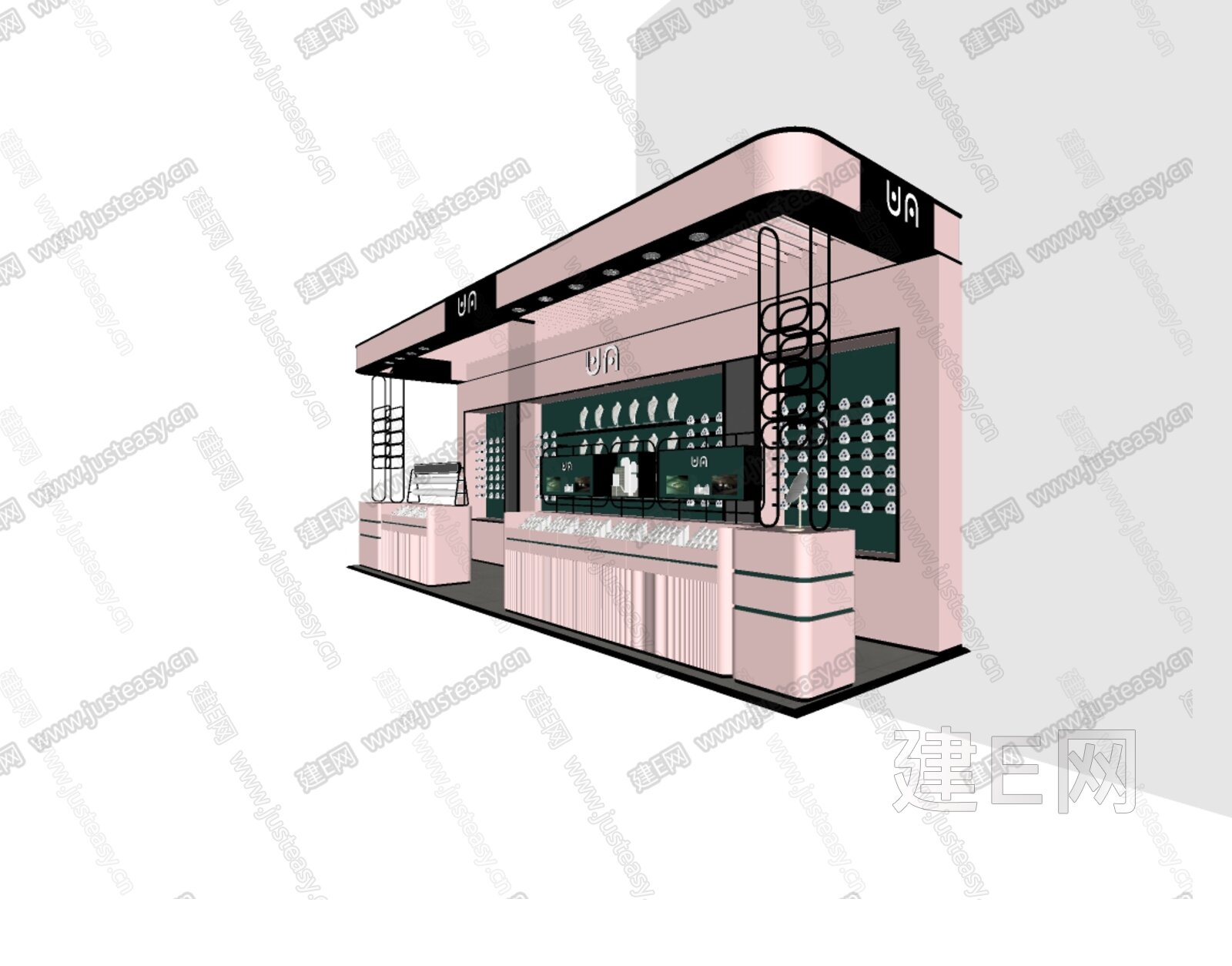 现代轻奢首饰珠宝店模型SU模型下载[ID:114513269]_建e网su模型
