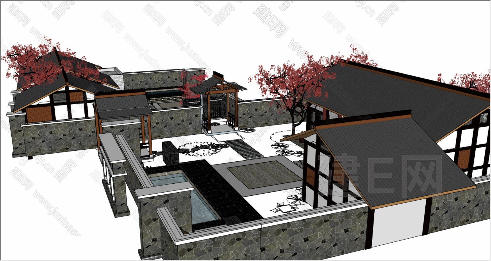 sketchup 2018模型SU模型下载[ID:110974462]_建E室内设计网