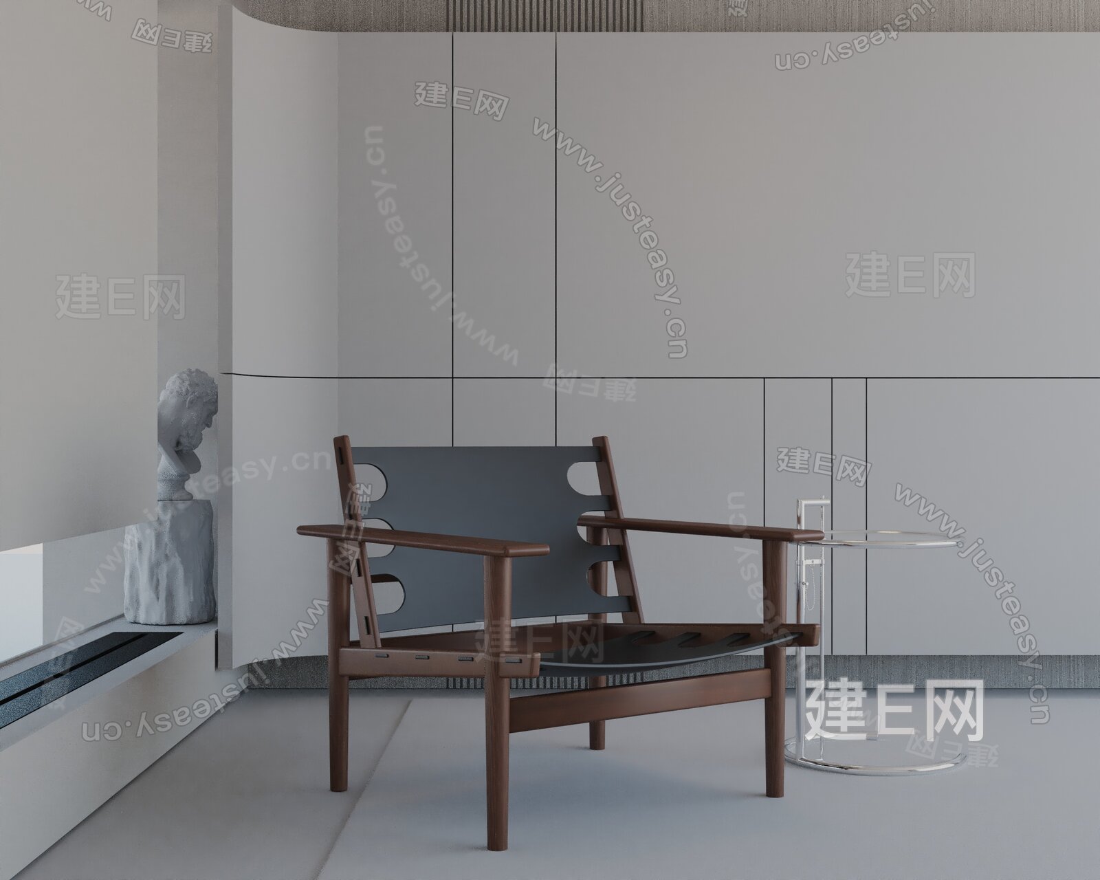 现代休闲椅模型SU模型下载[ID:111498745]_建E室内设计网