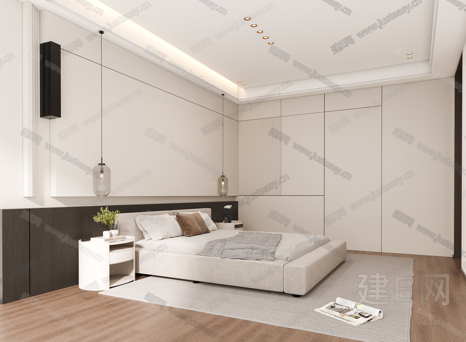 现代次卧模型SU模型下载[ID:103371902]_建e网su模型