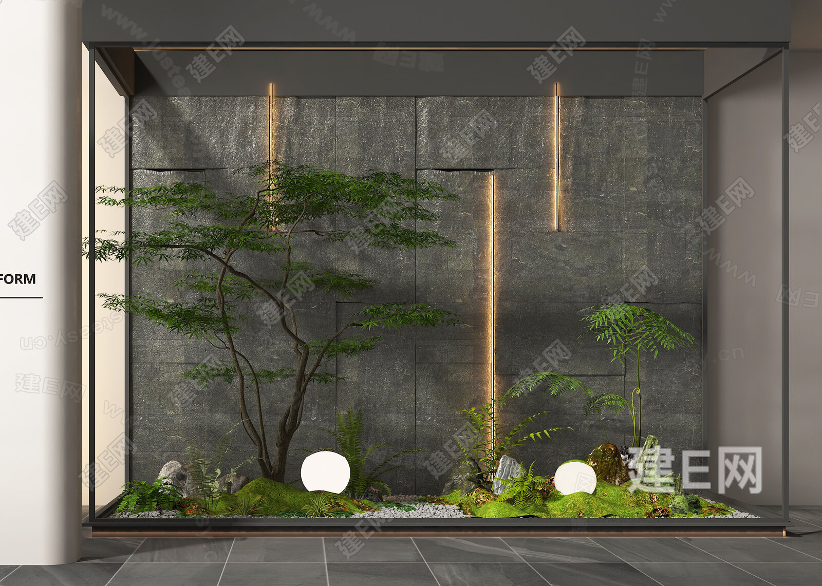 现代室内造景模型SU模型下载[ID:114119921]_建e网su模型