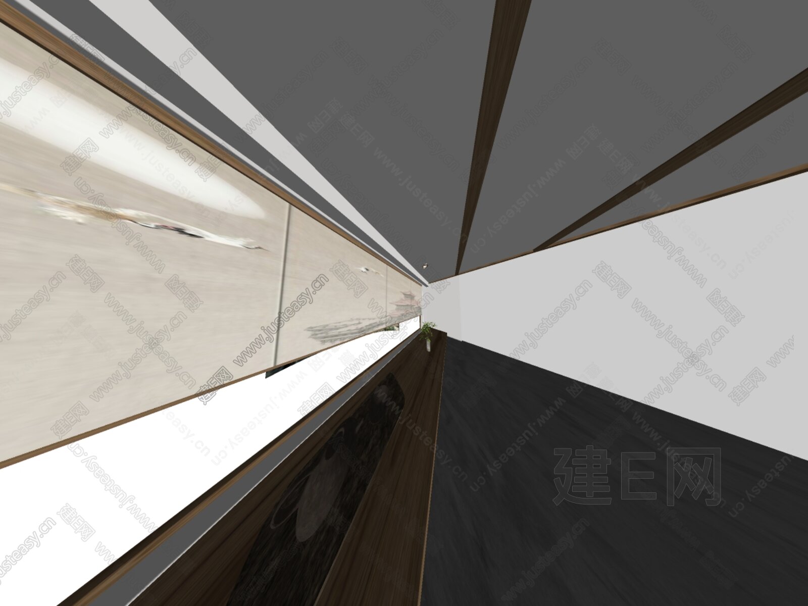 新中式卷帘模型SU模型下载[ID:115364881]_建e网su模型