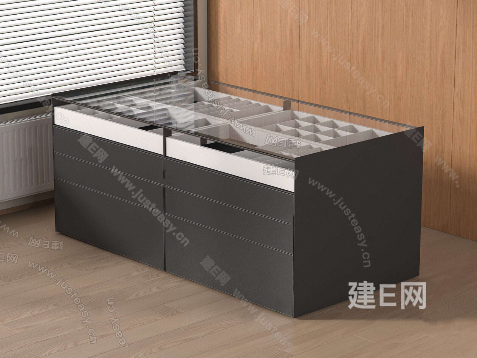 现代珠宝柜3d模型下载[ID:104816230]_建e网3d模型