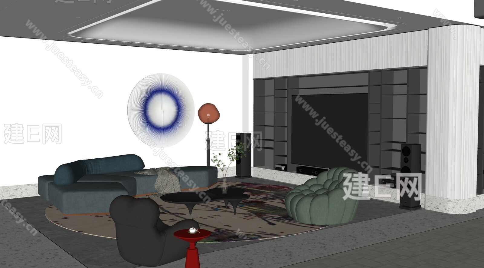 Minotti 米洛提现代客厅 模型SU模型下载[ID:106452738]_建e网su模型