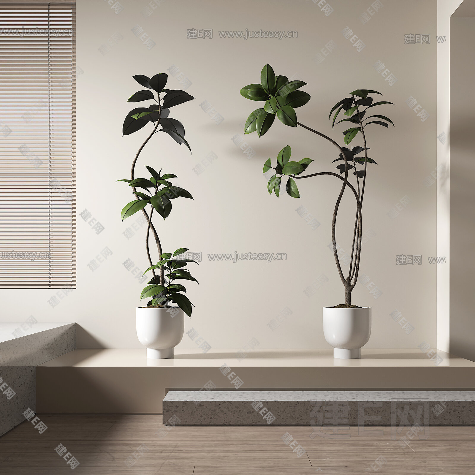 绿植盆栽3d模型下载[ID:114777830]_建e网3d模型