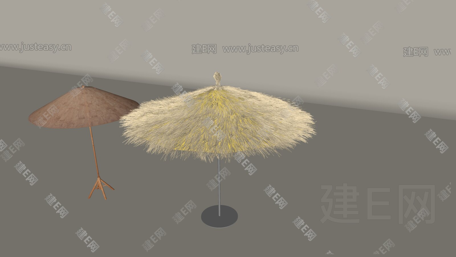 茅草遮阳棚 草绷子 干草枯草 茅草稻草模型su模型下载 Id114579337 建e网su模型 