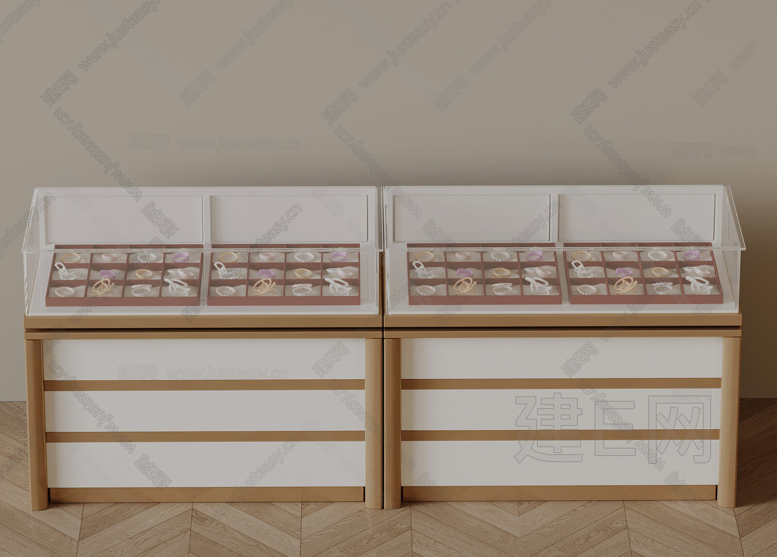 珠宝展台模型SU模型下载[ID:116807678]_建e网su模型