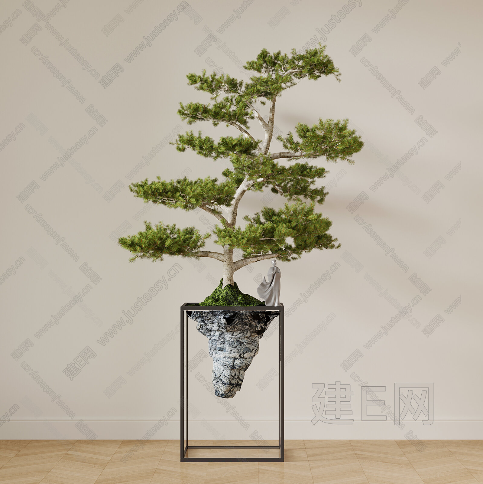 新中式盆栽 景观绿植 松树 景观松树 模型SU模型下载[ID:101734104]_建e网su模型