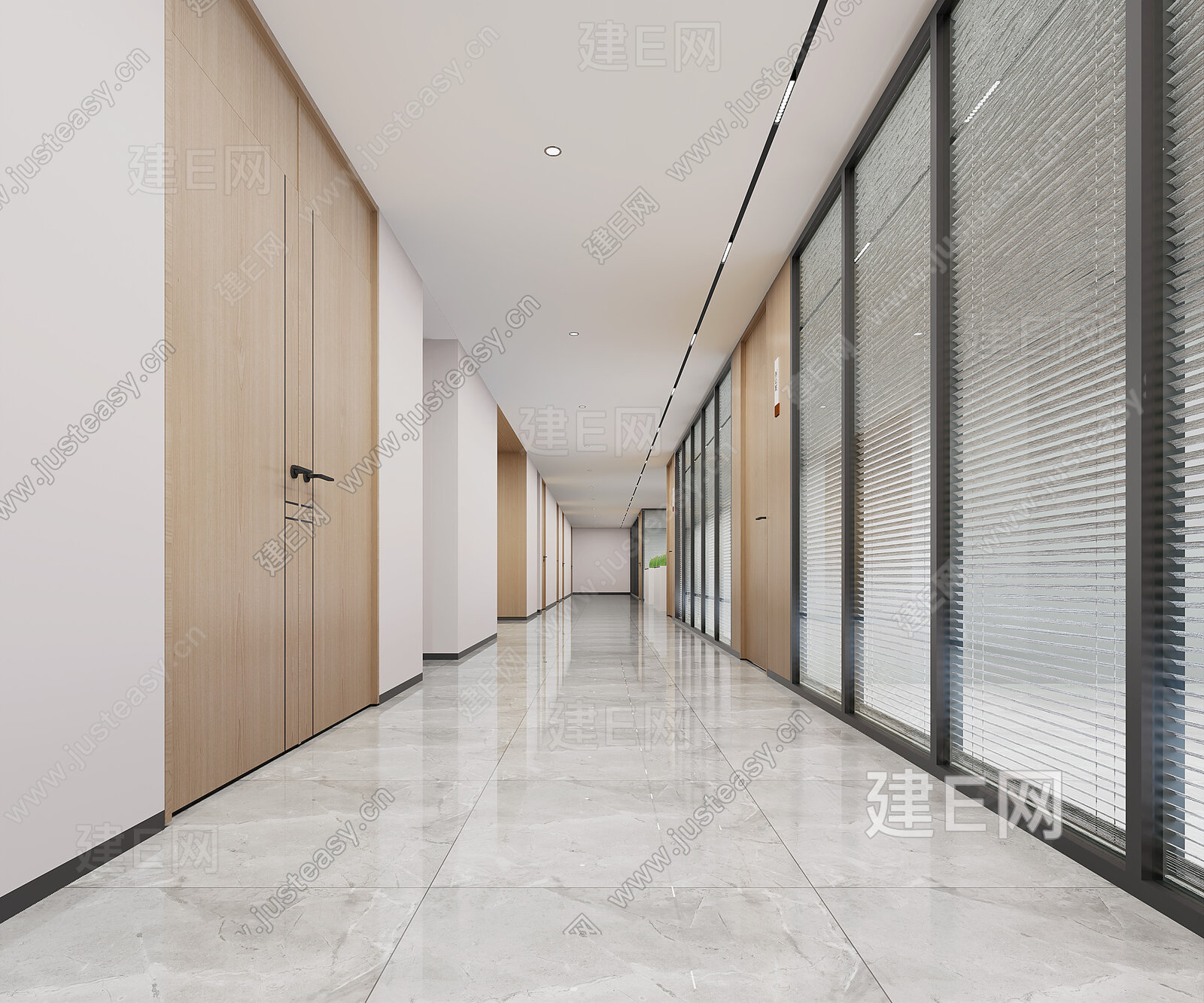 现代风格过道3d模型下载[ID:111567138]_建e网3d模型