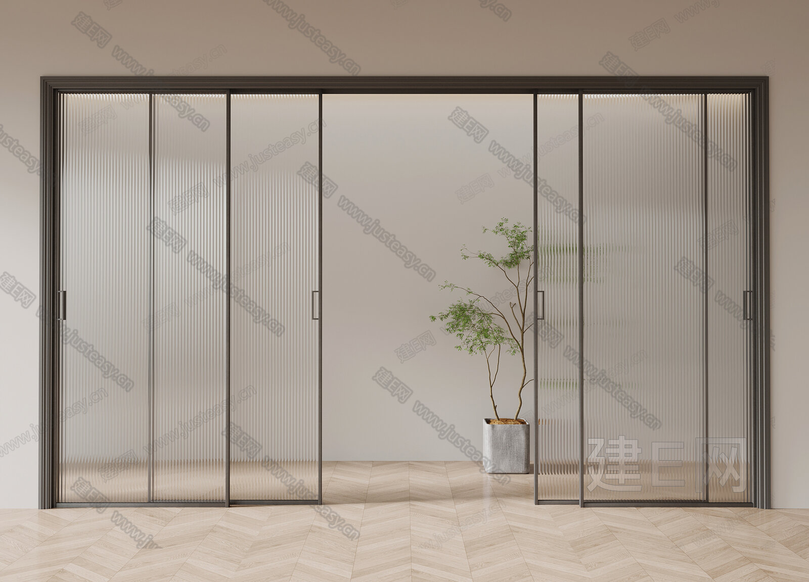 现代长虹玻璃门 渐变门 移门 厨房门 模型SU模型下载[ID:103503493]_建e网su模型