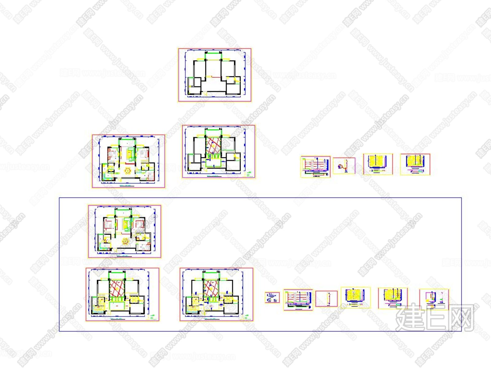 套房住宅室内装修CAD施工图施工图下载_施工图套房住宅室内装修CAD施工图下载_施工图套房住宅室内装修CAD施工图免费下载_建E室内设计网
