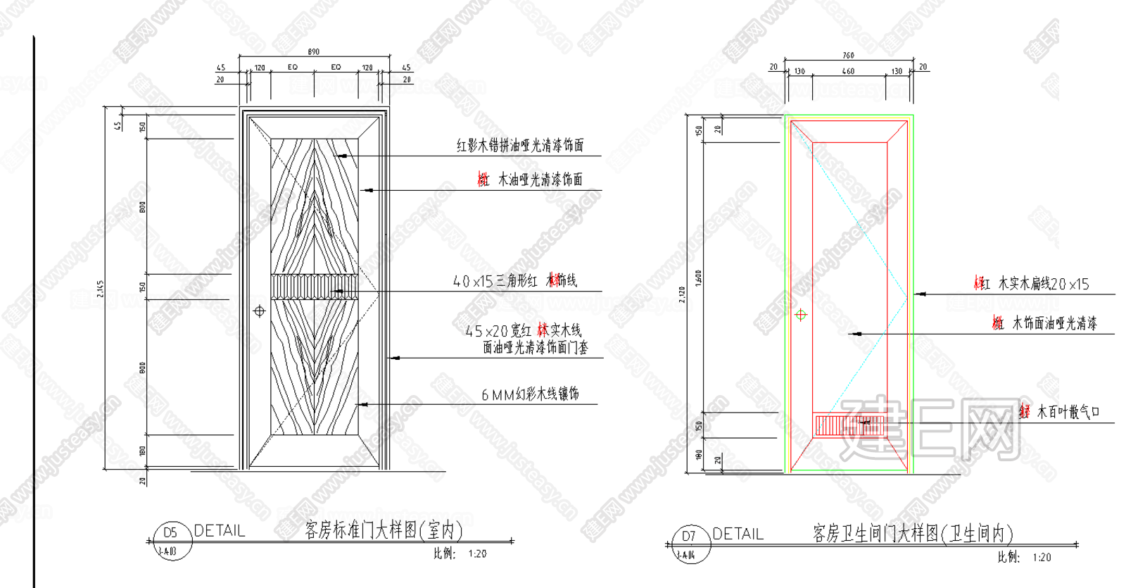 客房门大样图|CAD施工图施工图下载_施工图客房门大样图|CAD施工图下载_施工图客房门大样图|CAD施工图免费下载_建E室内设计网