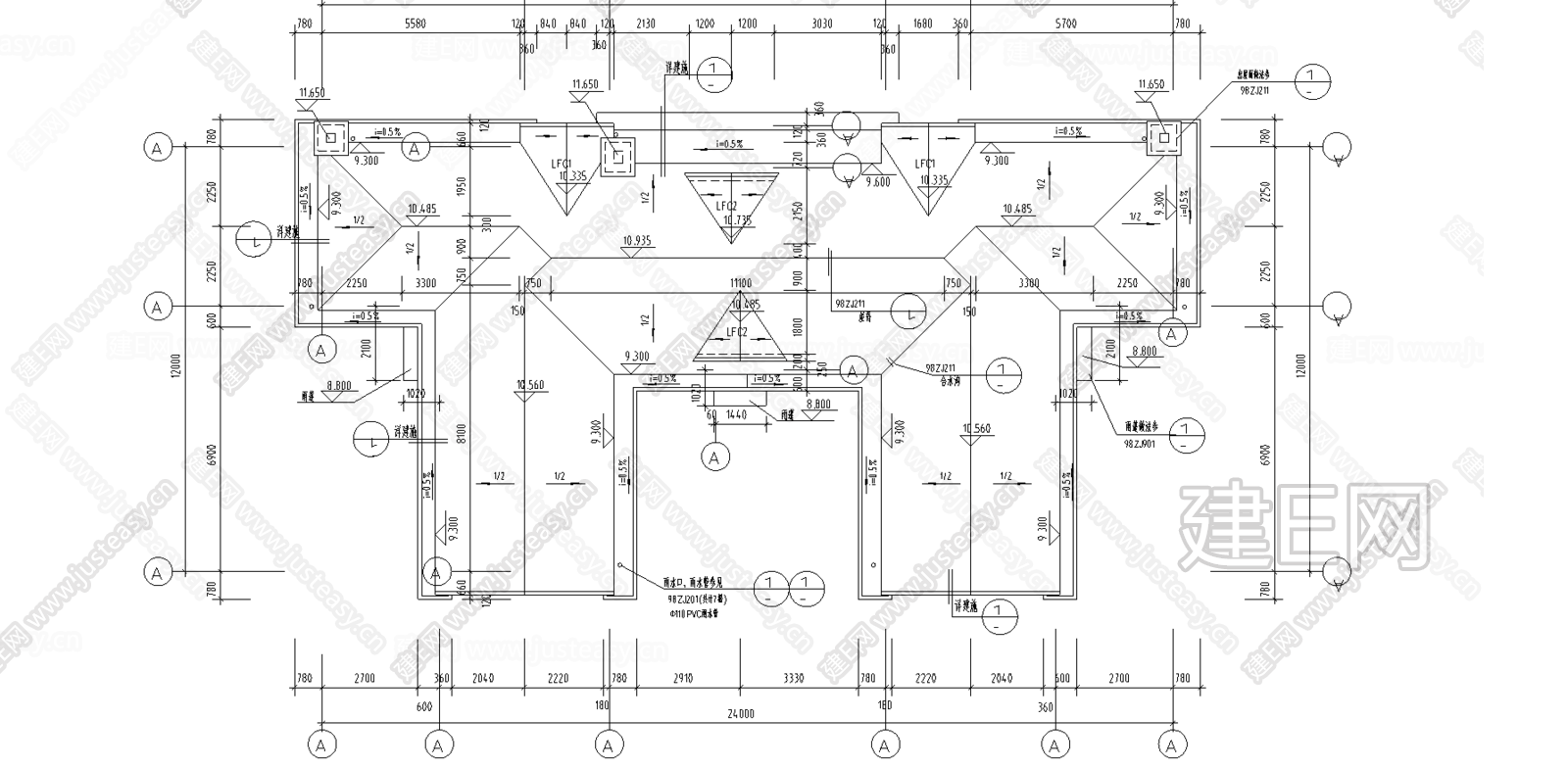 联排别墅建筑施工图|CAD施工图施工图下载_施工图联排别墅建筑施工图|CAD施工图下载_施工图联排别墅建筑施工图|CAD施工图免费下载_建E室内设计网