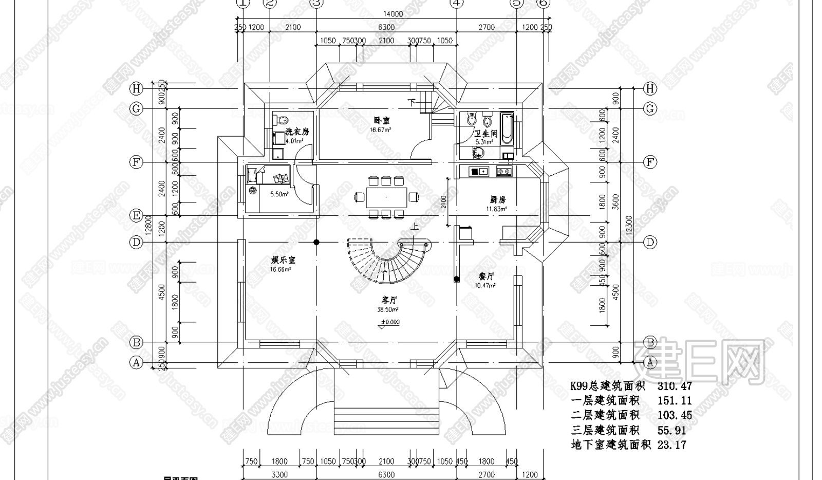 别墅设计扩出图|CAD施工图CAD施工图下载[ID:115752984]_建e施工图