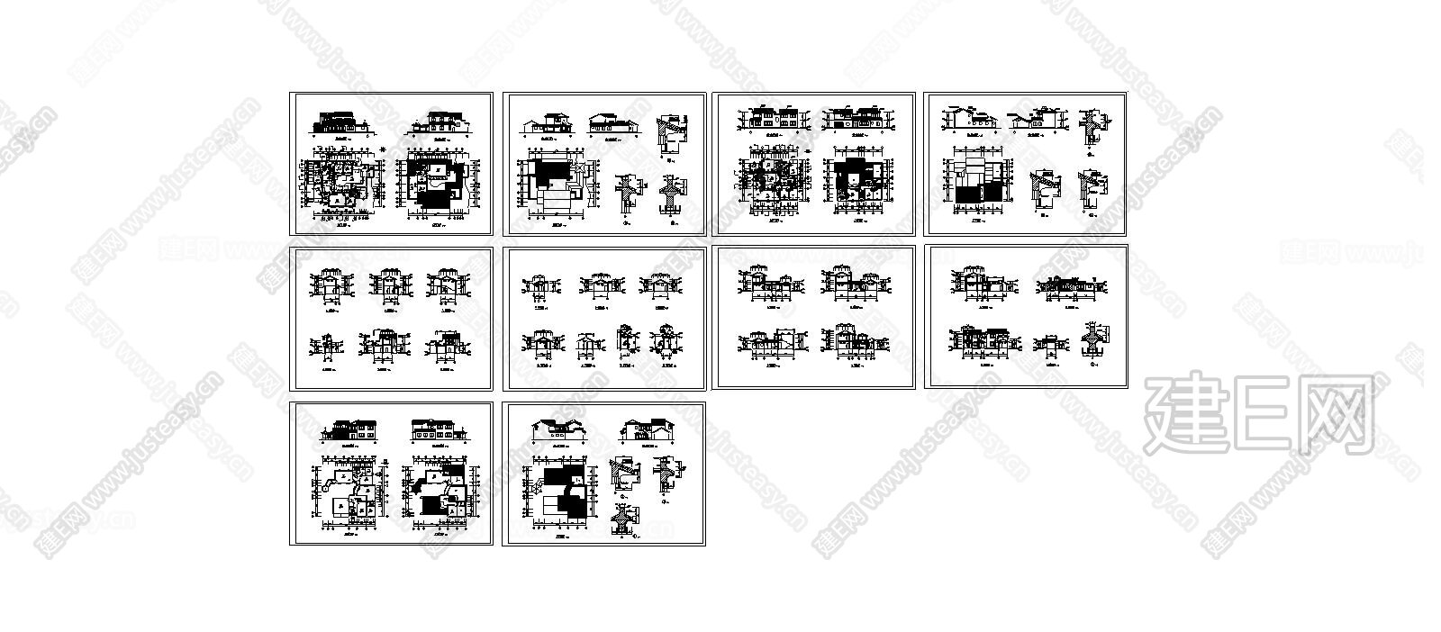 三套古建别墅建筑图|CAD施工图施工图下载_施工图三套古建别墅建筑图|CAD施工图下载_施工图三套古建别墅建筑图|CAD施工图免费下载_建E室内设计网
