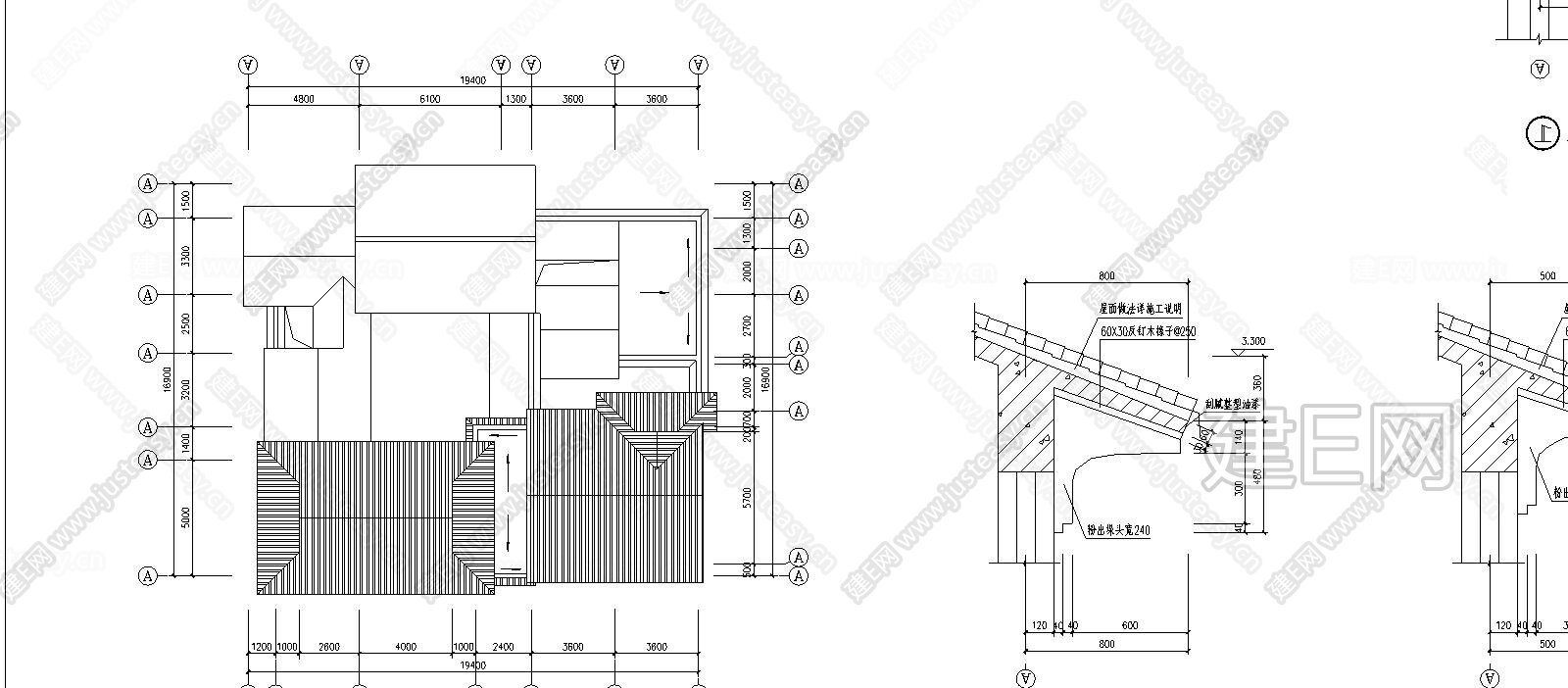 三套古建别墅建筑图|CAD施工图施工图下载_施工图三套古建别墅建筑图|CAD施工图下载_施工图三套古建别墅建筑图|CAD施工图免费下载_建E室内设计网